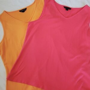 LAND’S END 100% Baumwolle cotton Bundle Of 2 Womens Medium Tanks